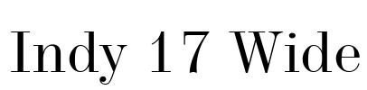 Indy 17 Wide Font Image