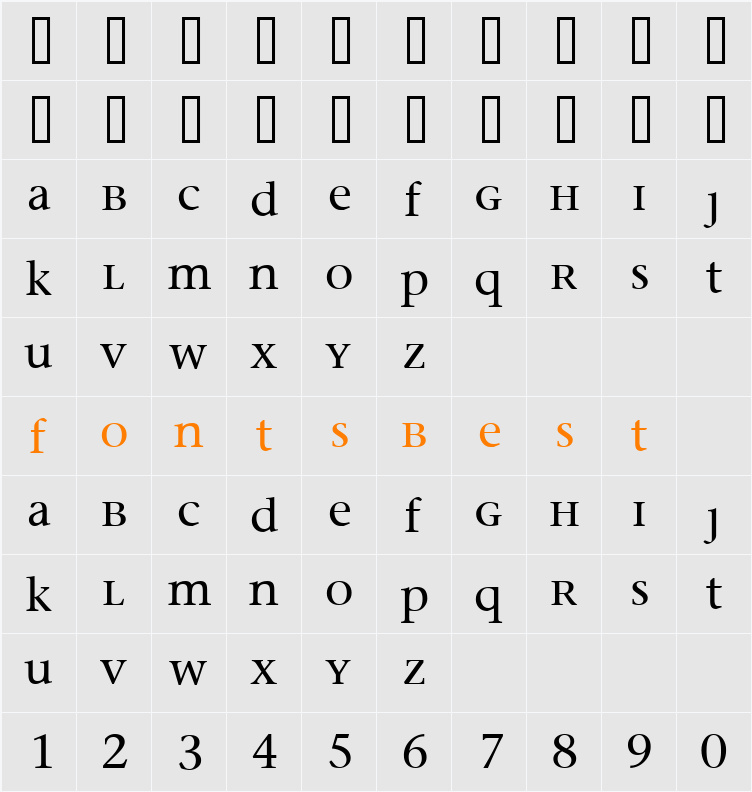 MigraineSerif Character Map