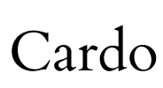 Cardo Font Image