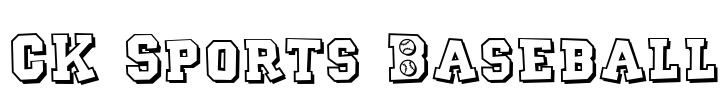 CK Sports Baseball Font Image