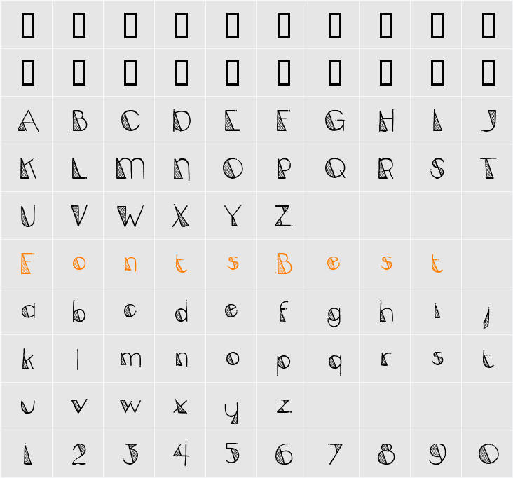 CK Wedge Character Map