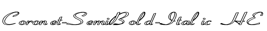 Coronet-SemiBold-Italic HE Font Image