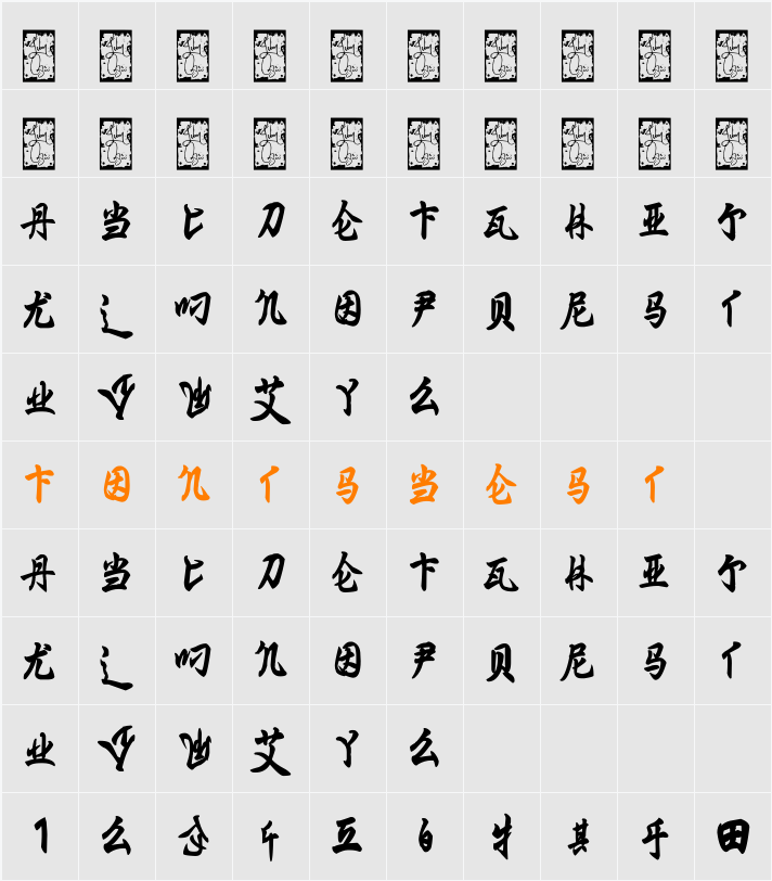 Ming Imperial Character Map