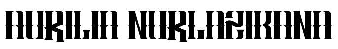 AURILIA NURLAZIKANA Font Image