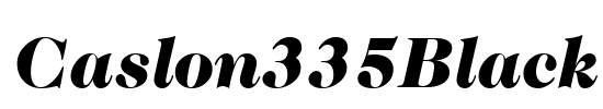 Caslon335Black Font Image