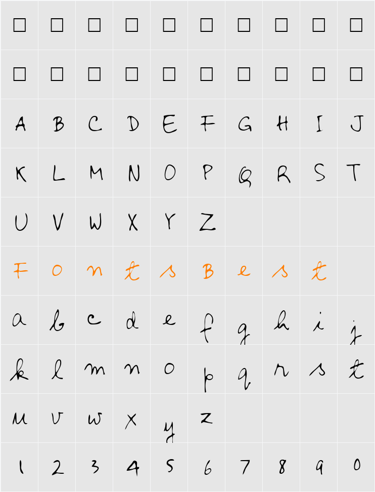 Aljo Character Map