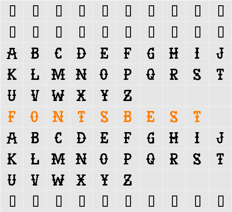 AntiHero Character Map