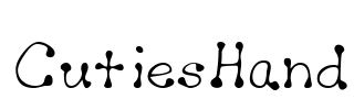 CutiesHand Font Image