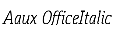 Aaux OfficeItalic Font Image