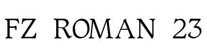 FZ ROMAN 23 Font Image