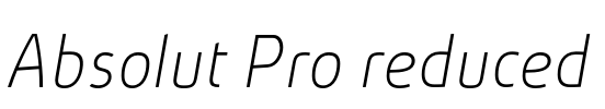 Absolut Pro reduced Font Image