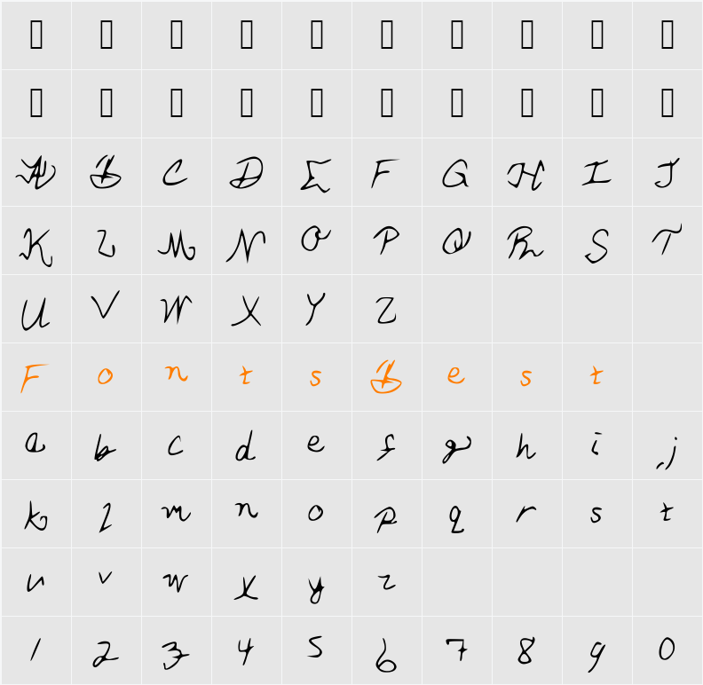 Ashley__s_Font_ Character Map