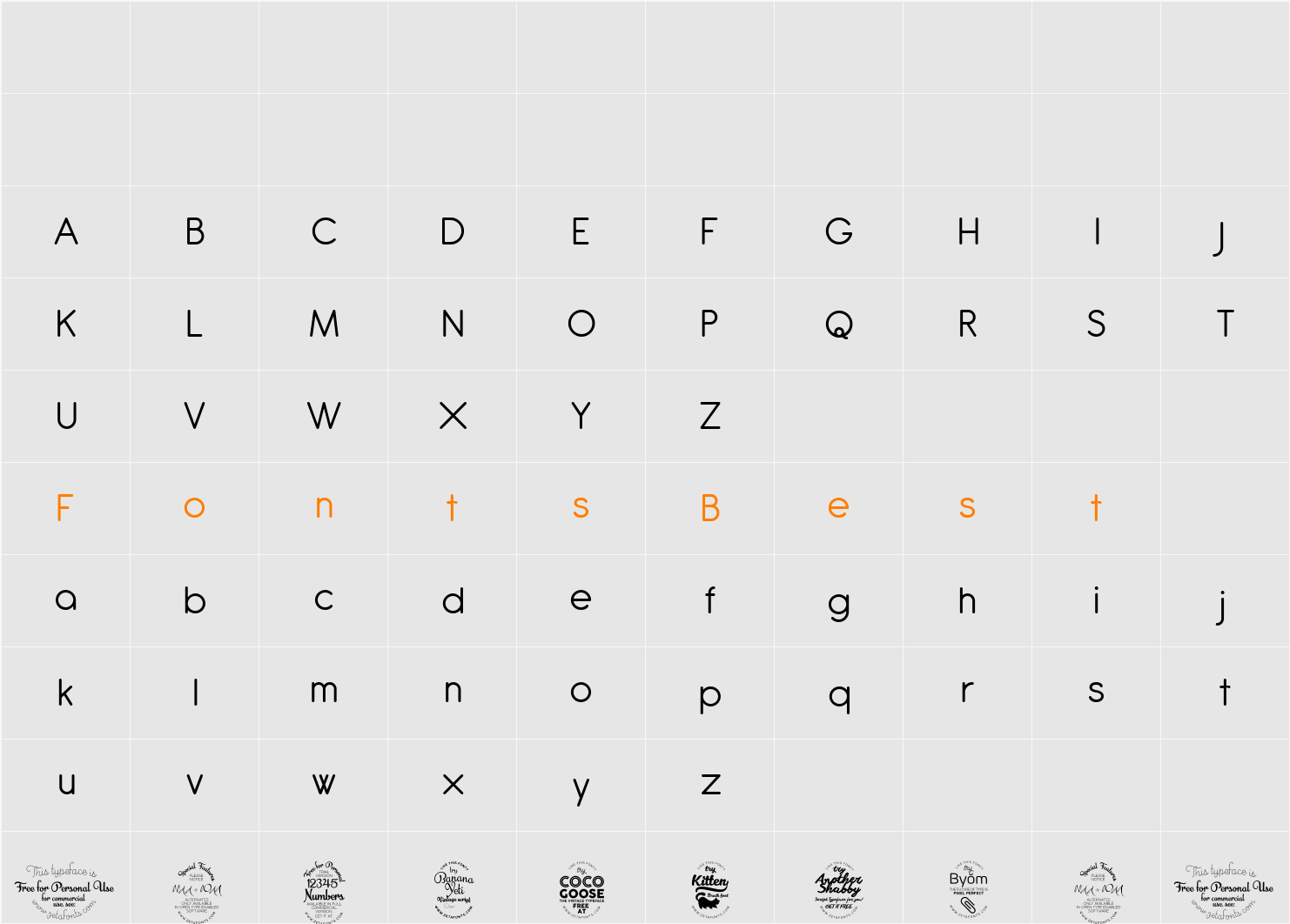 Antipasto Character Map