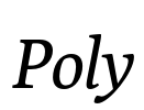 Poly Font Image