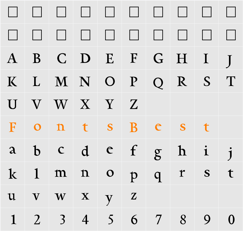 Pinnacle JY Lining Character Map