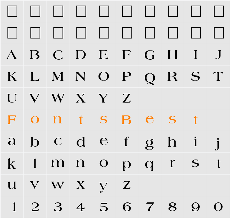 Amphion Character Map