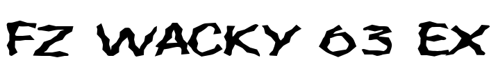 FZ WACKY 63 EX Font Image