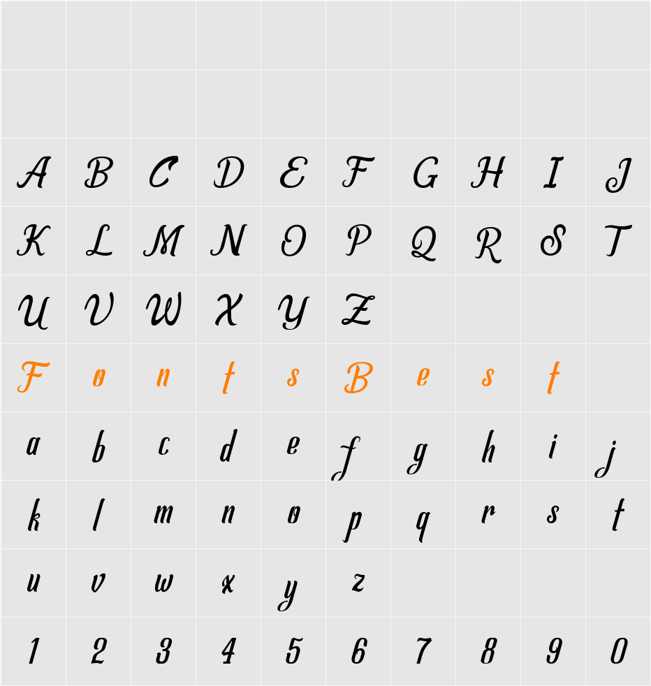 Allema Character Map