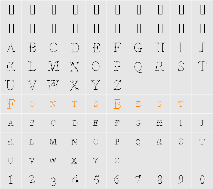 Interim Character Map