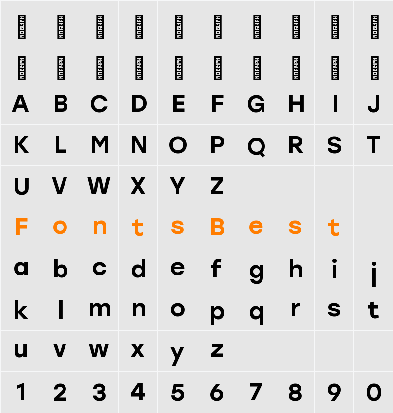 Stolzl Medium Character Map