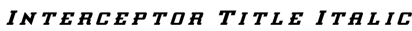 Interceptor Title Italic Font Image