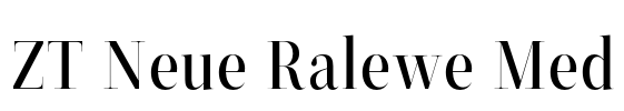 ZT Neue Ralewe Med Font Image