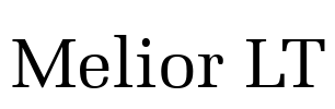 Melior LT Font Image