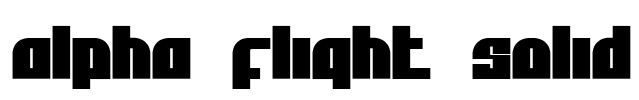 Alpha Flight Solid Font Image