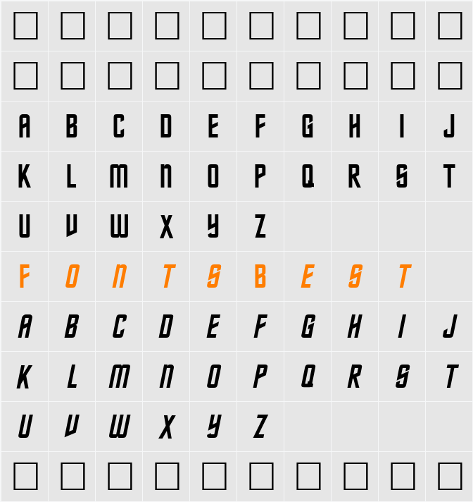 FederationClassic Character Map