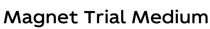 Magnet Trial Medium Font Image