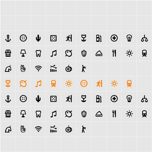 Ancla Character Map