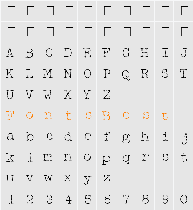 Mc Garey Character Map