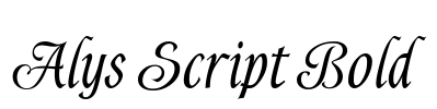 Alys Script Bold Font Image