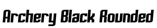 Archery Black Rounded Font Image