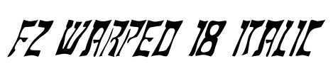 FZ WARPED 18 ITALIC Font Image