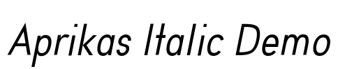 Aprikas Italic Demo Font Image