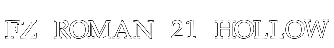 FZ ROMAN 21 HOLLOW Font Image