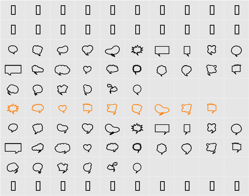 Mini Pics Character Map