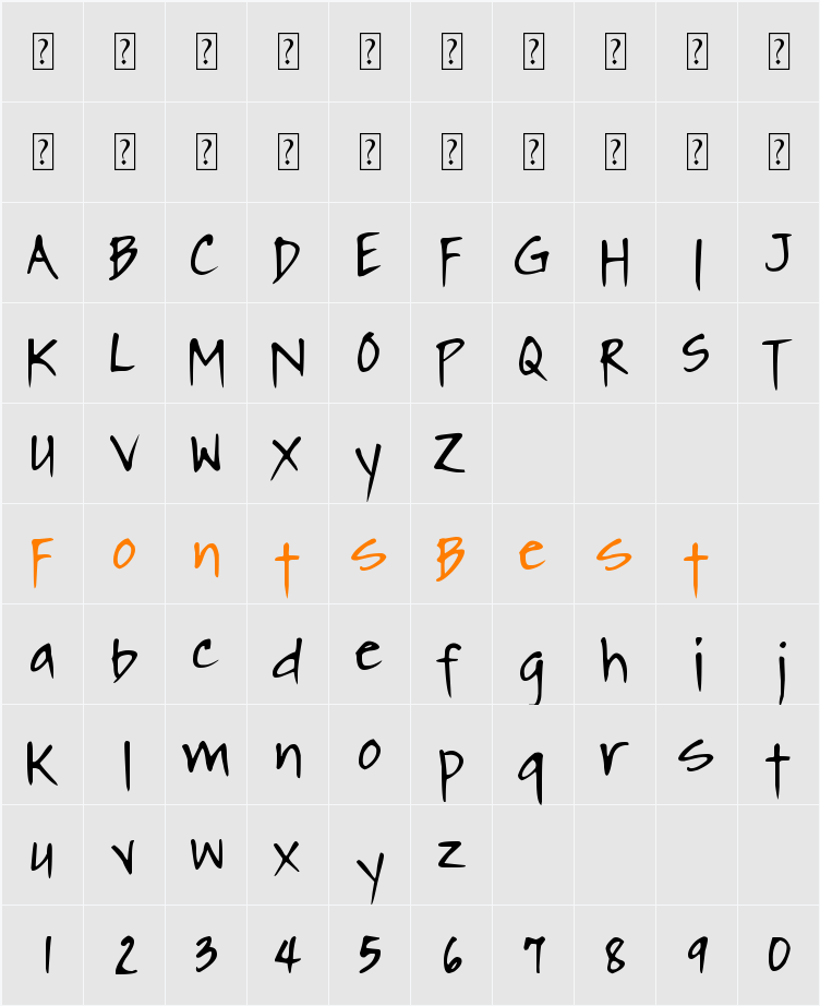 DJB WERECOW OF DANVILLE Character Map