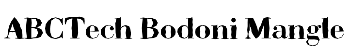 ABCTech Bodoni Mangle Font Image