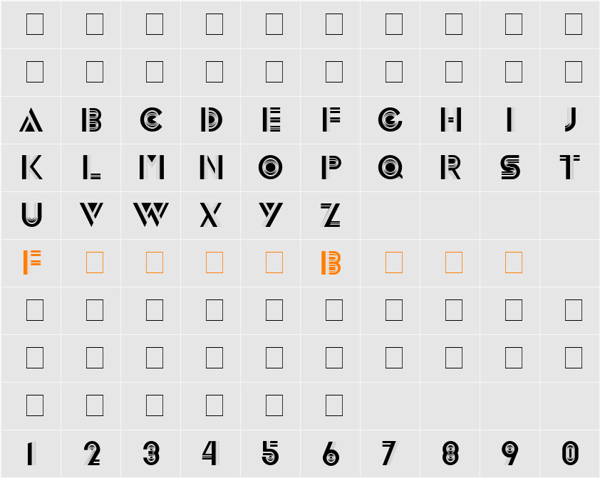 Innova Display Caps SSi Character Map