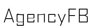 AgencyFB Font Image