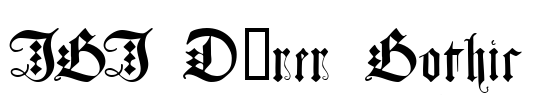 JGJ Dürer Gothic Font Image