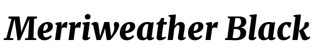 Merriweather Black Font Image