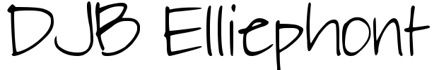 DJB Elliephont Font Image