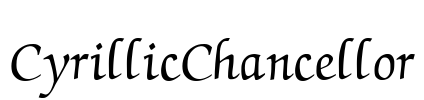 CyrillicChancellor Font Image