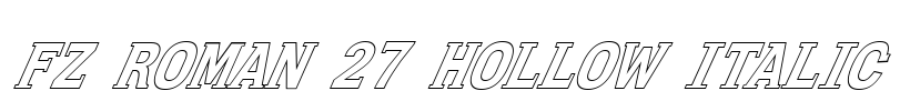 FZ ROMAN 27 HOLLOW ITALIC Font Image