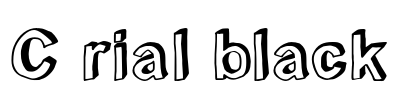 C rial black Font Image