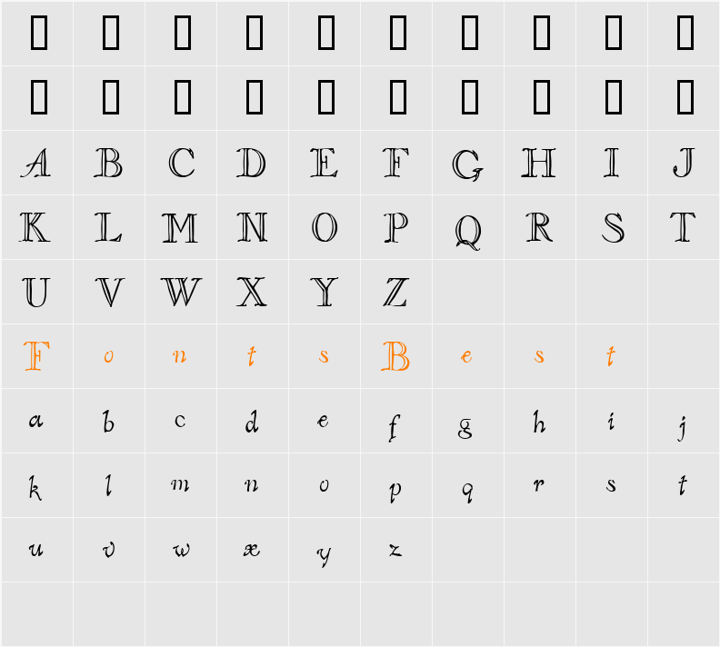 Interlude Demo Character Map