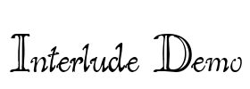 Interlude Demo Font Image